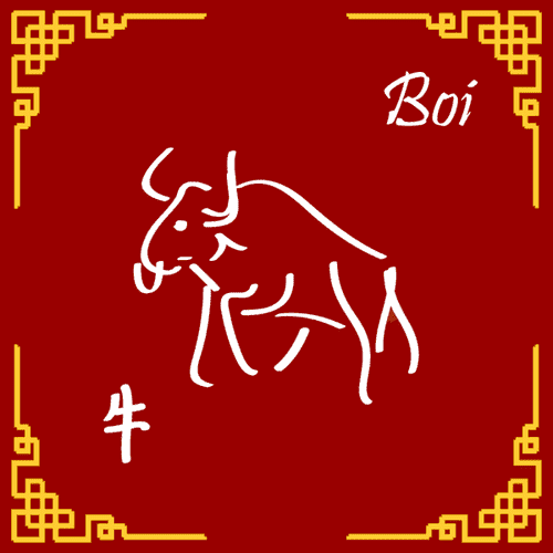 Signo do ano do Boi (Niú) Signo Boi, signo Niú, horóscopo chinês